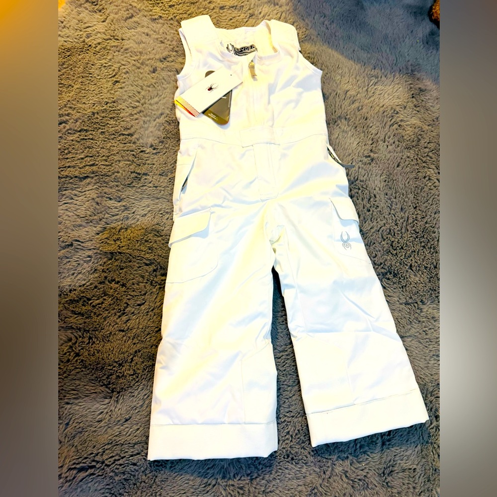 Spider bib snow pants. Brand New with tags kids size 4.